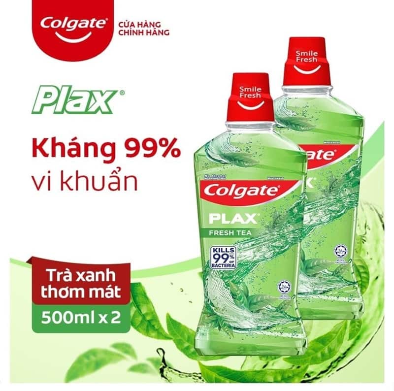 Nước súc miệng Colgate Plax Fresh Tea trị sâu răng
