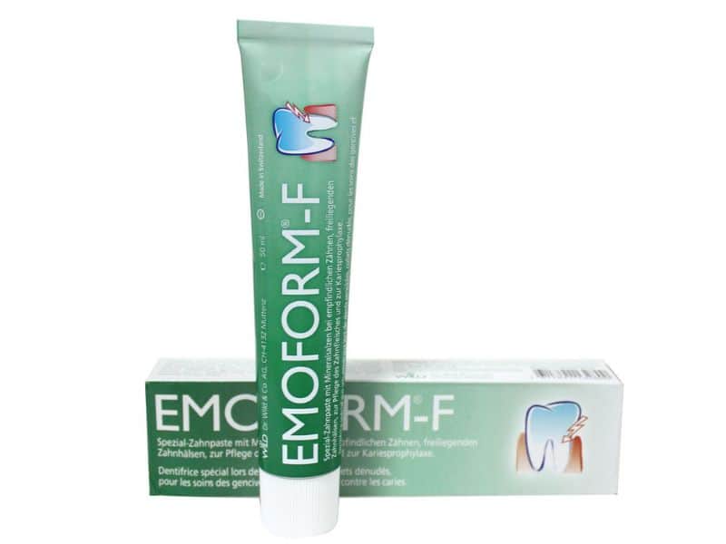 Kem đánh răng Emoform-F giúp ngăn ngừa ê buốt và sưng lợi